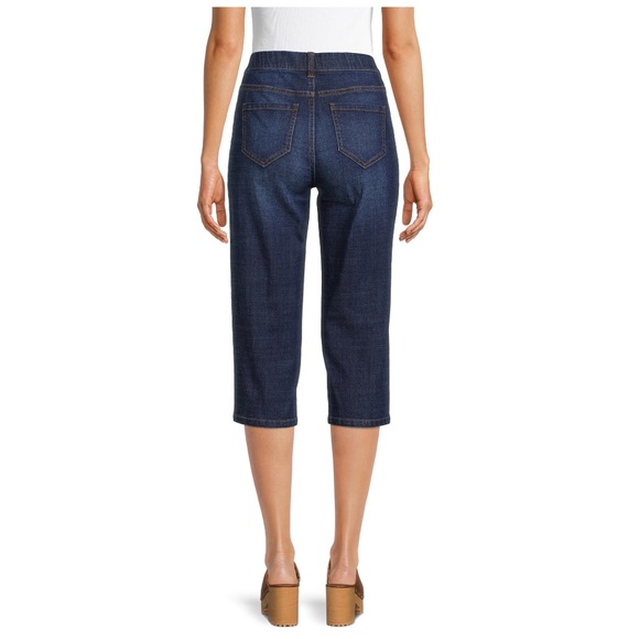 2 pairs XL - NWT Pull on Denim Capri for Women from Time and Tru - Picture 4 of 8